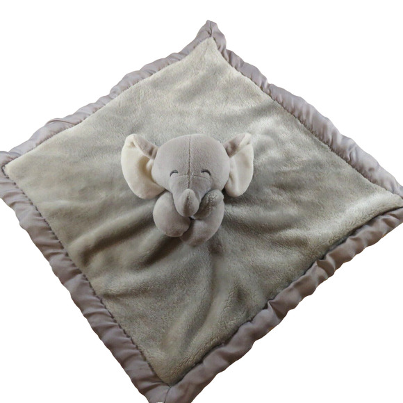 Carters Gray Elephant Lovey Satin Plush 2016 Security Blanket Baby Stuffie - Picture 2 of 9